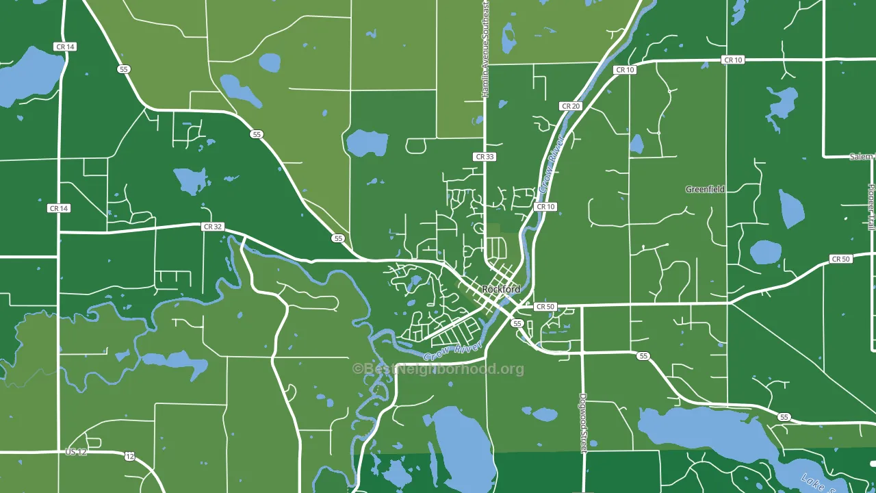 Rockford, MN block-group voter-turnout map