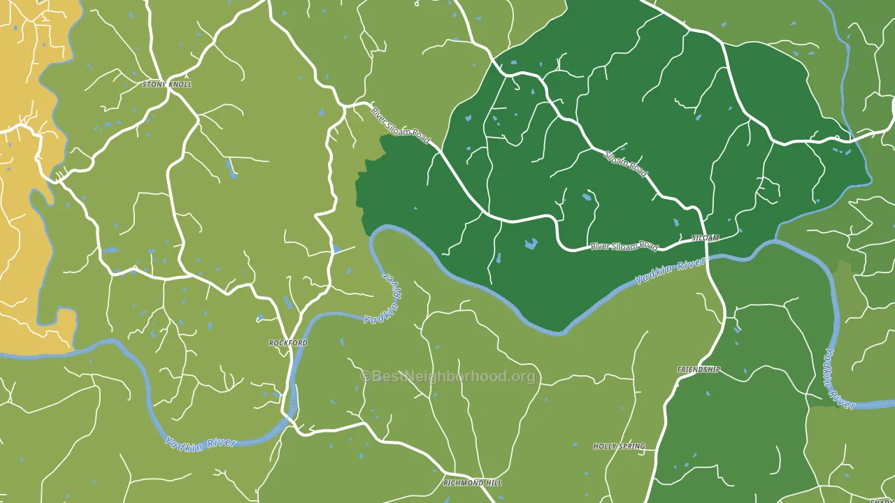 Rockford, NC block-group voter-turnout map