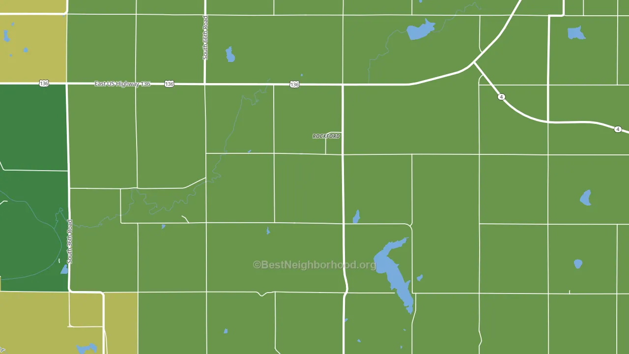 Rockford, NE block-group voter-turnout map