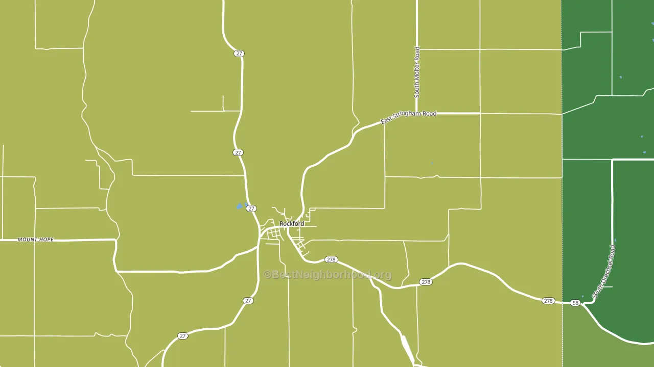 Rockford, WA block-group voter-turnout map