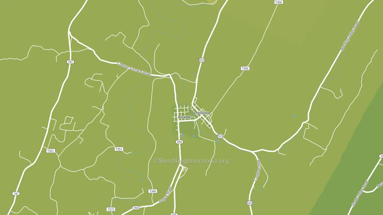 Rockhill Furnace, PA block-group voter-turnout map
