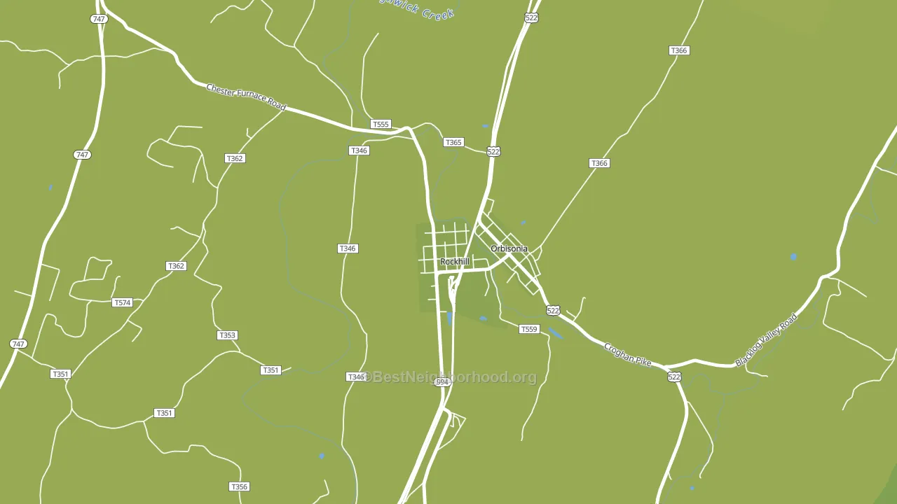 Rockhill, PA block-group voter-turnout map
