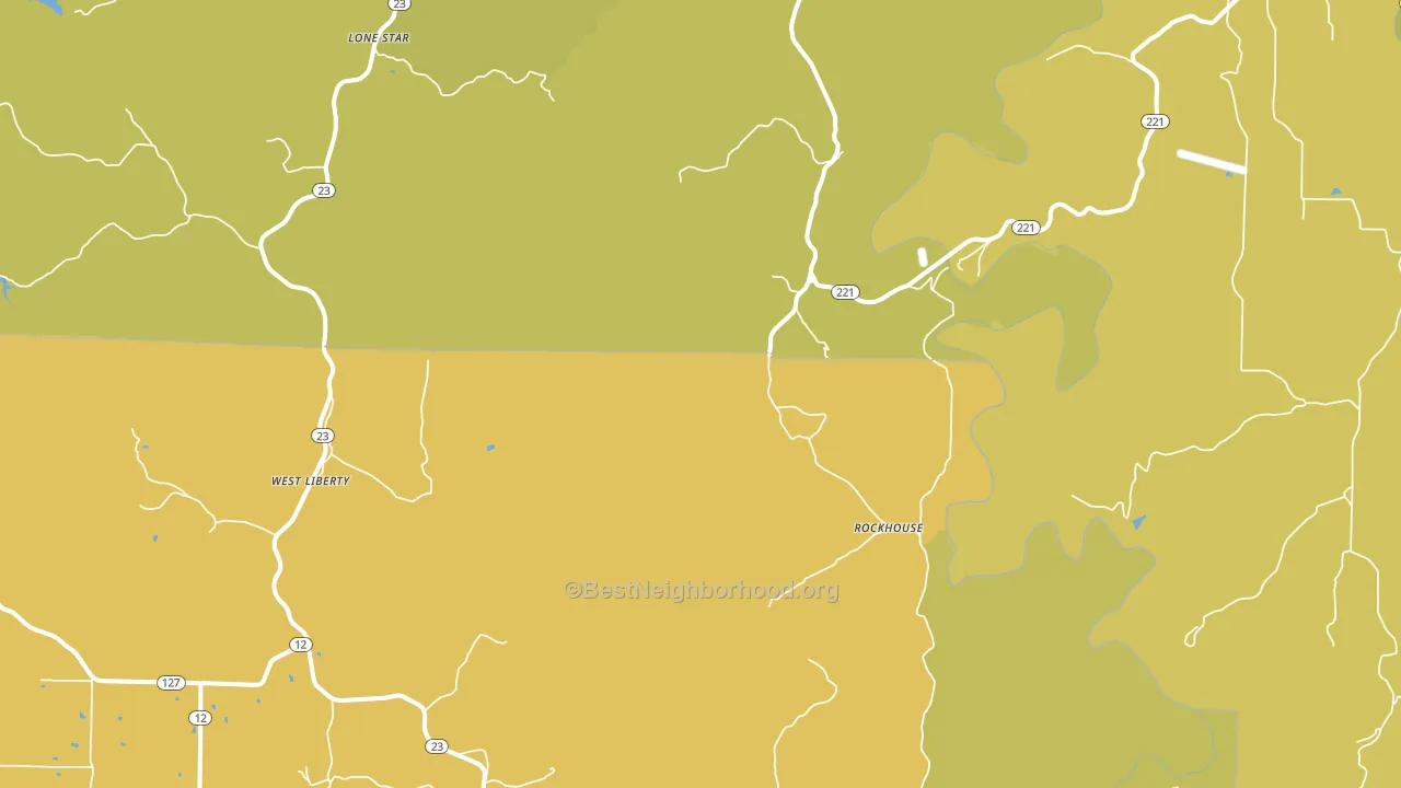 Rockhouse, AR block-group voter-turnout map