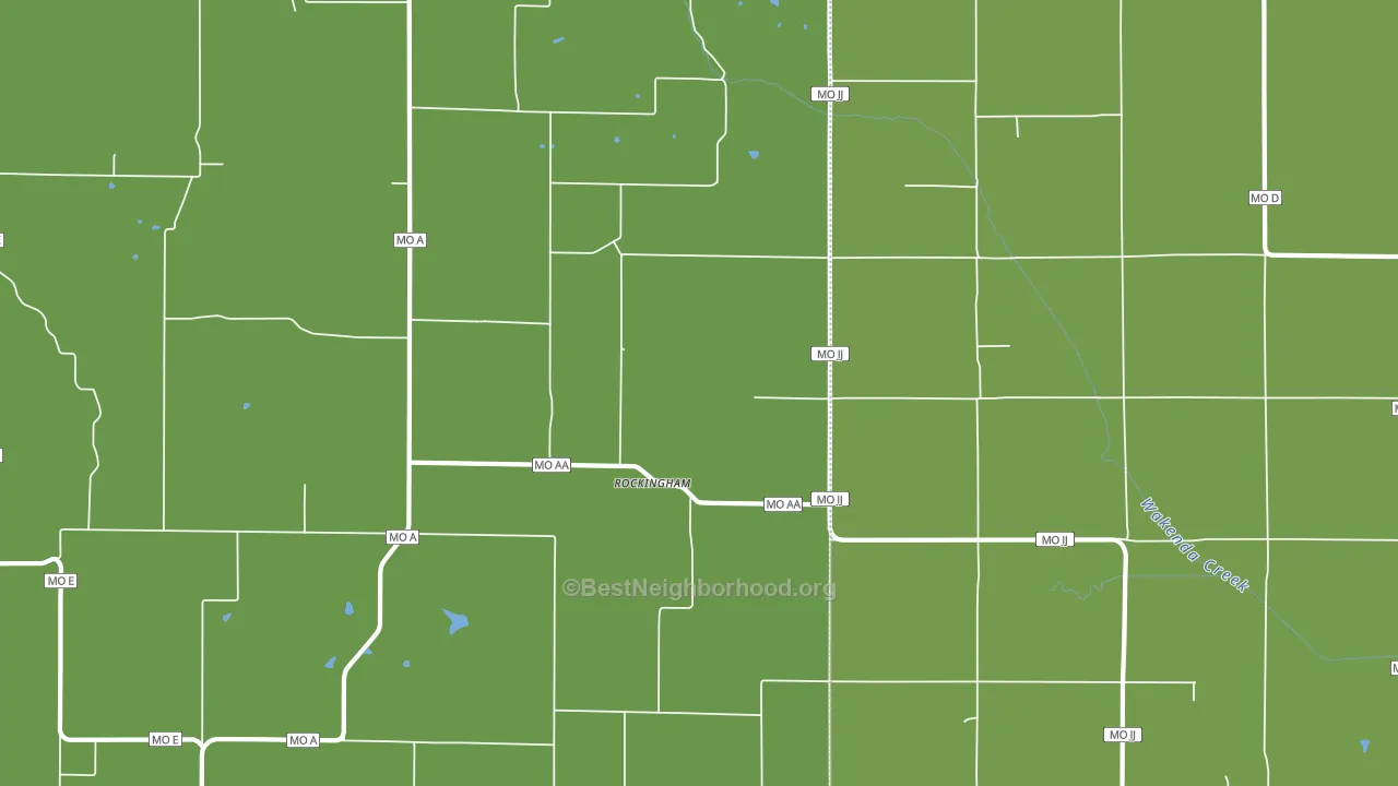 Rockingham, MO block-group voter-turnout map