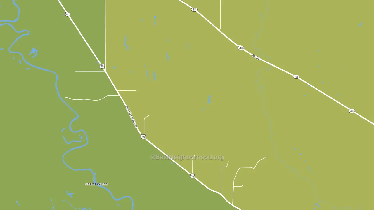 Rockland, MI block-group voter-turnout map