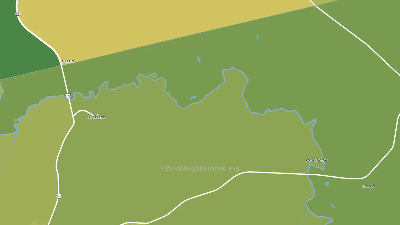 Rockland, TX block-group voter-turnout map