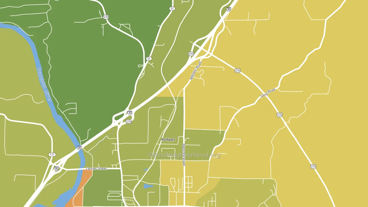Rockport, AR block-group voter-turnout map