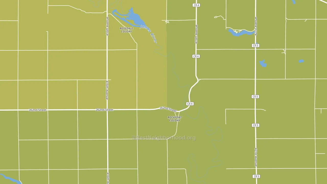 Rockport Colony, SD block-group voter-turnout map
