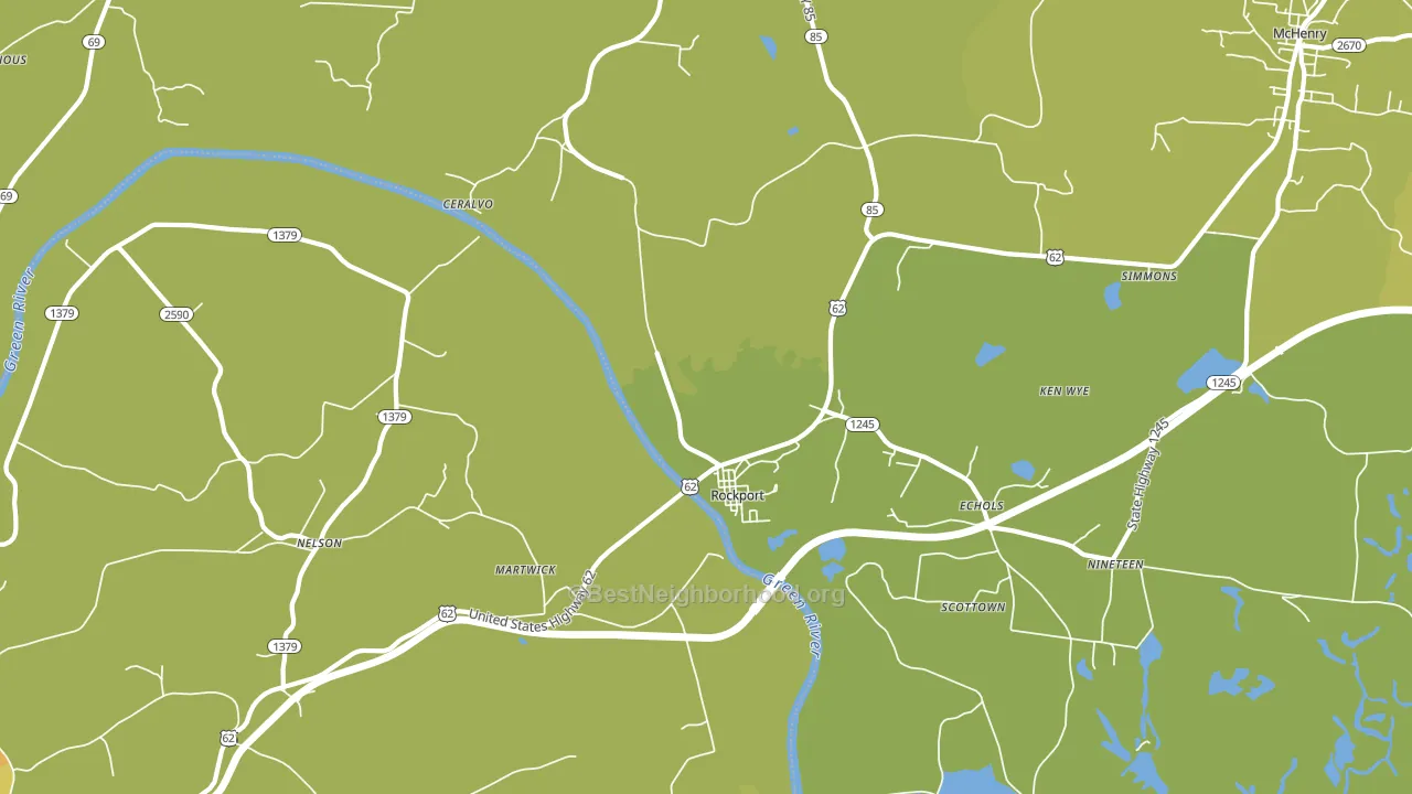 Rockport, KY block-group voter-turnout map