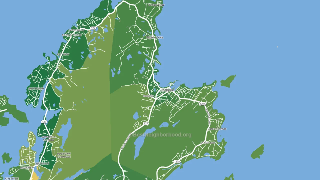 Rockport, MA block-group voter-turnout map