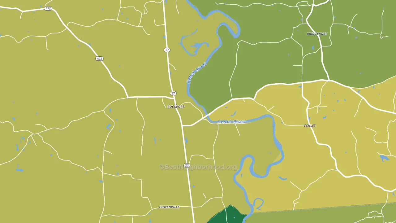 Rockport, MS block-group voter-turnout map