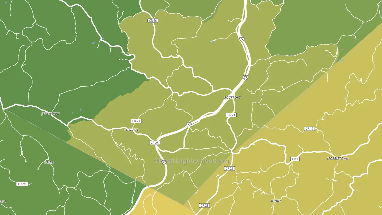 Rockport, WV block-group voter-turnout map