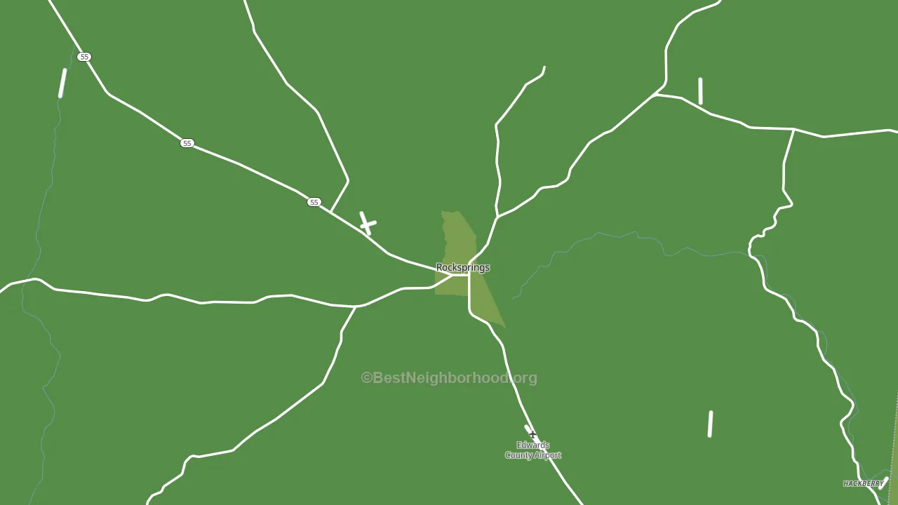 Rocksprings, TX block-group voter-turnout map