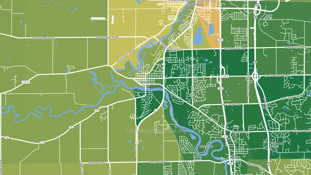 Rockton, IL block-group voter-turnout map