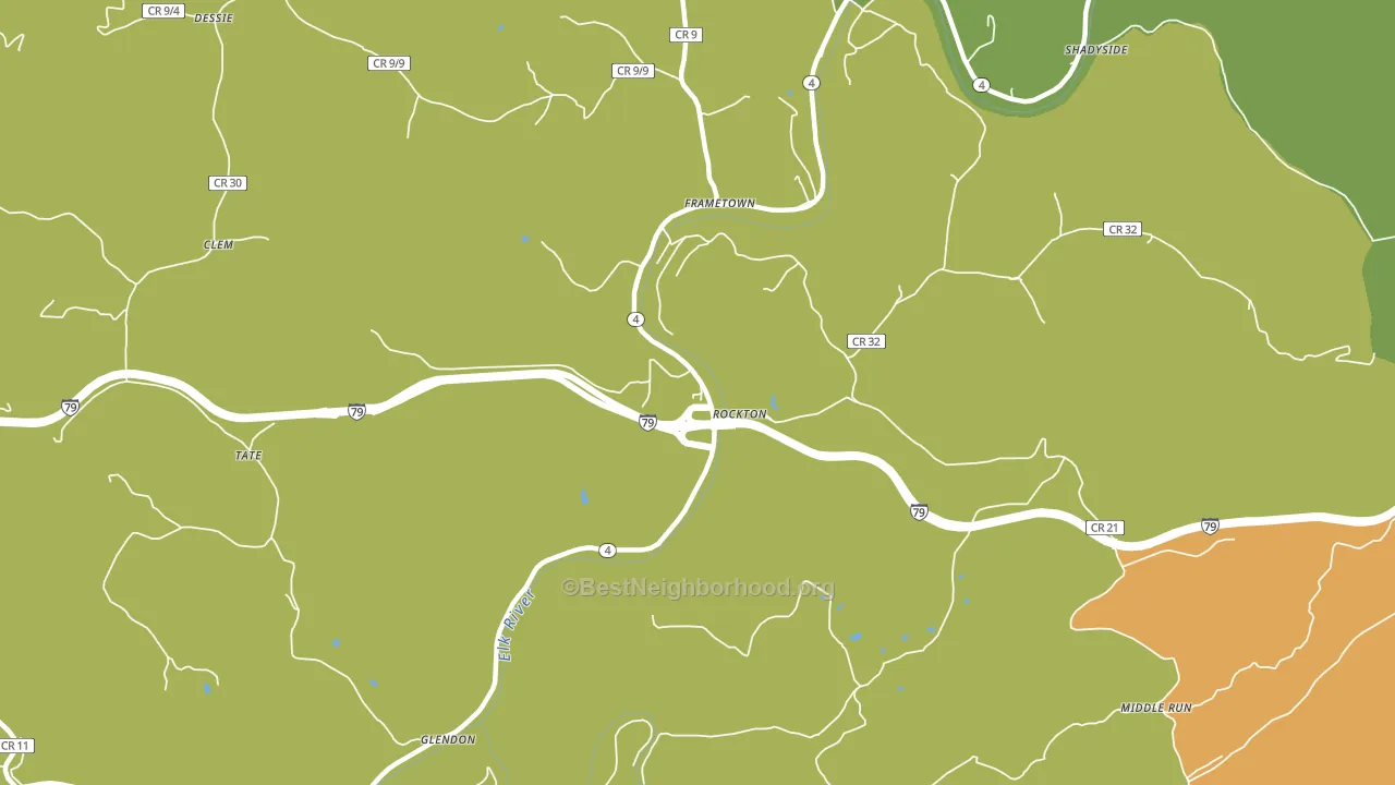 Rockton, WV block-group voter-turnout map