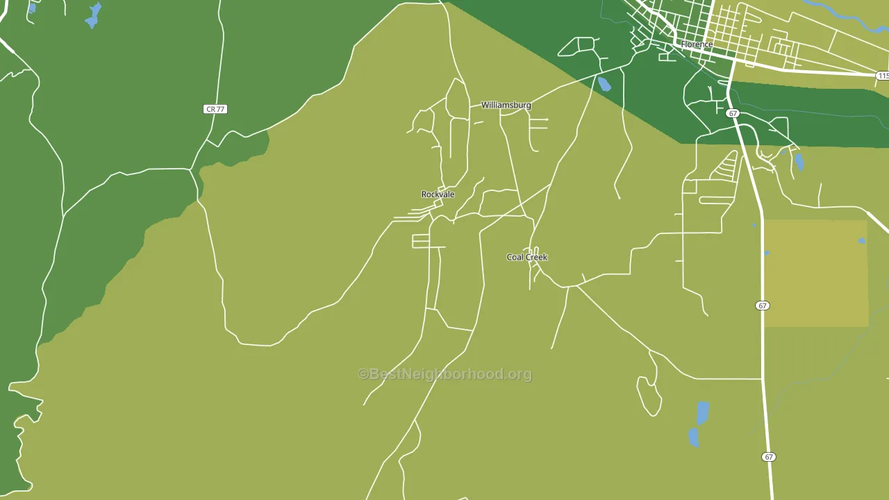 Rockvale, CO block-group voter-turnout map
