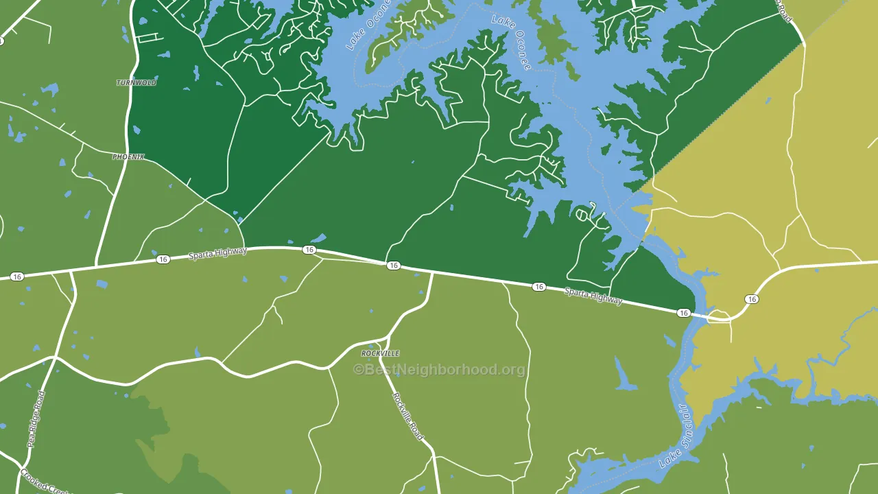Rockville, GA block-group voter-turnout map