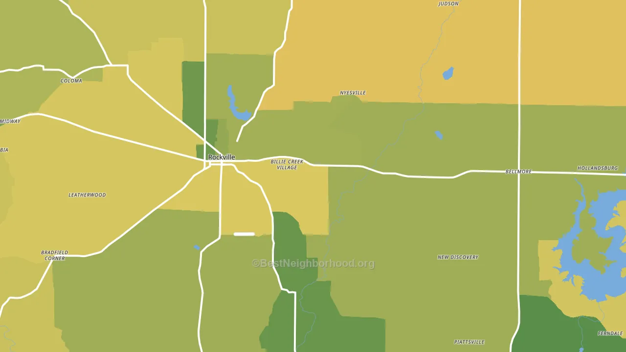 Rockville, IN block-group voter-turnout map