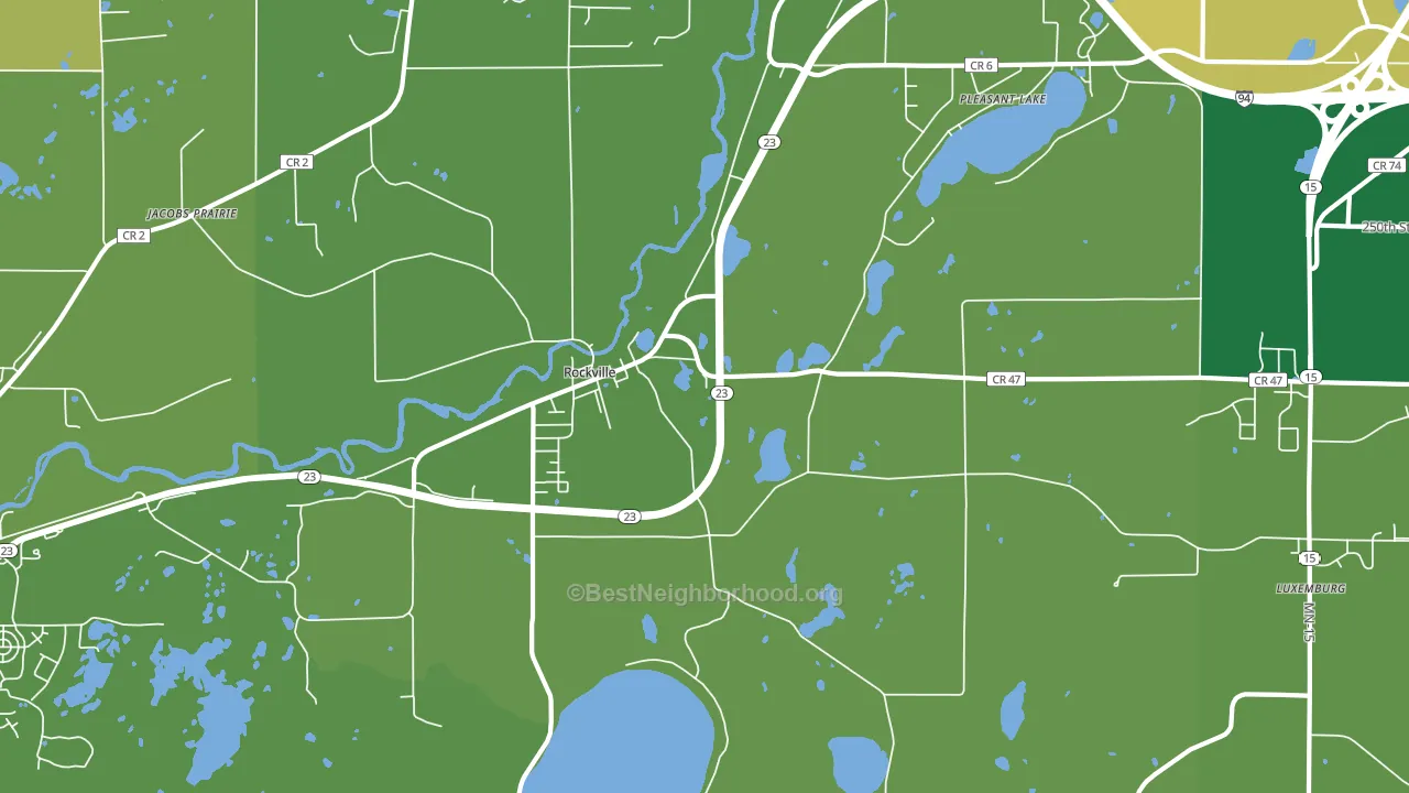Rockville, MN block-group voter-turnout map