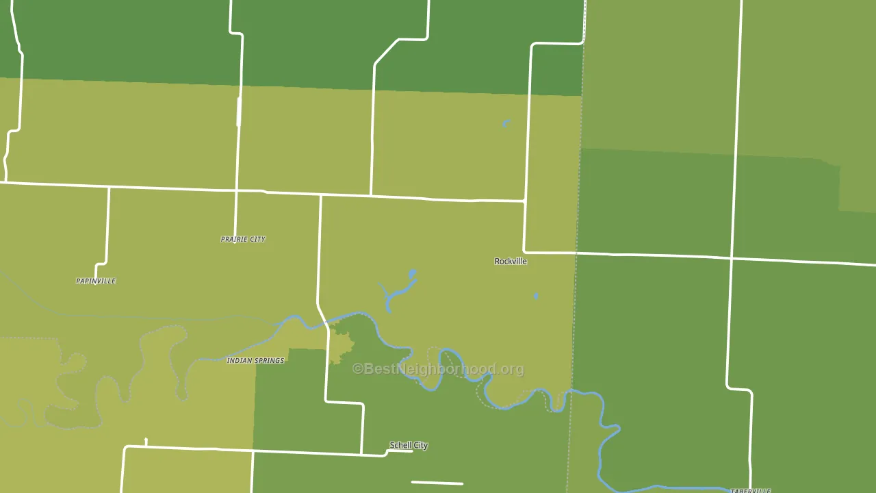 Rockville, MO block-group voter-turnout map