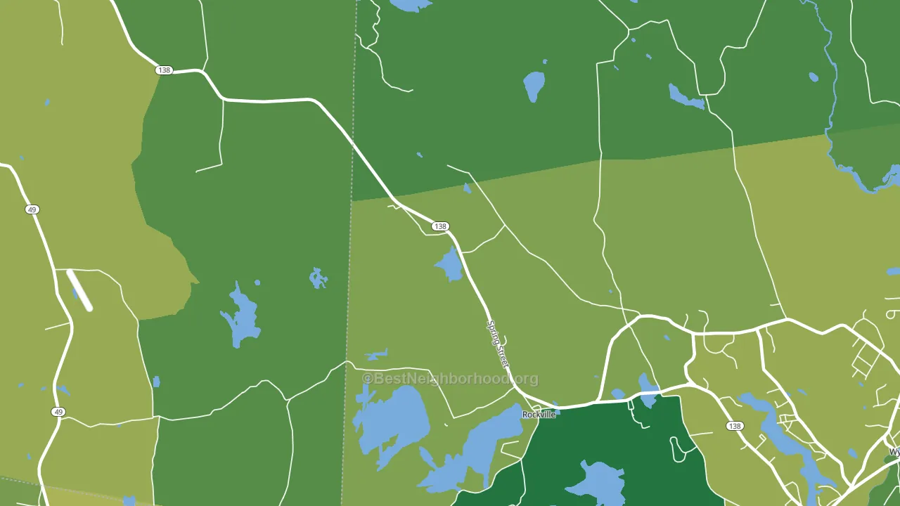 Rockville, RI block-group voter-turnout map