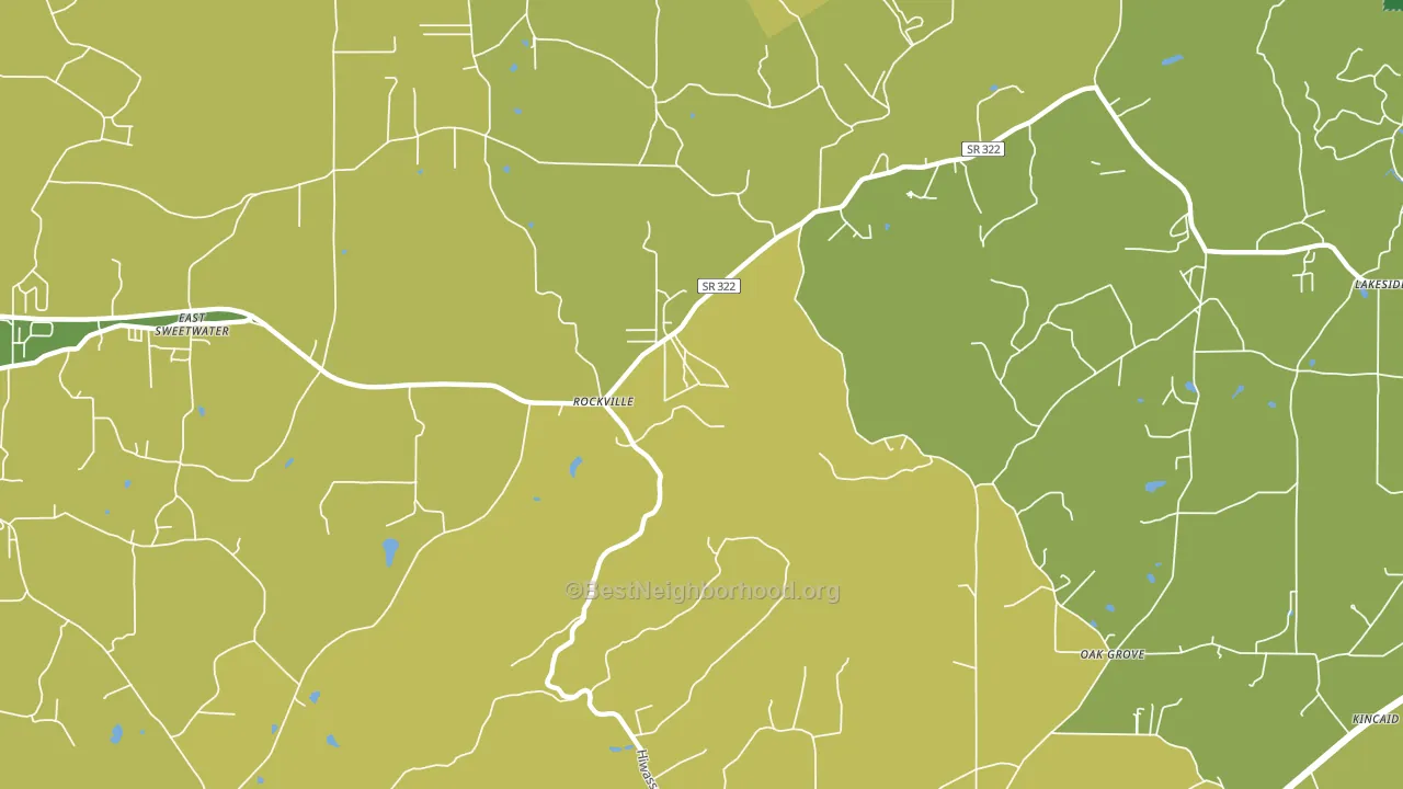 Rockville, TN block-group voter-turnout map