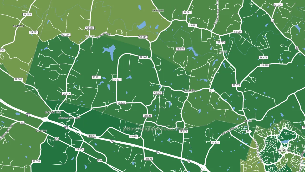 Rockville, VA block-group voter-turnout map