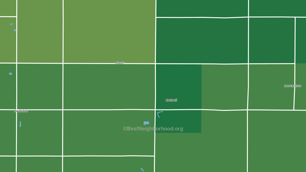 Rockwell, IA block-group voter-turnout map