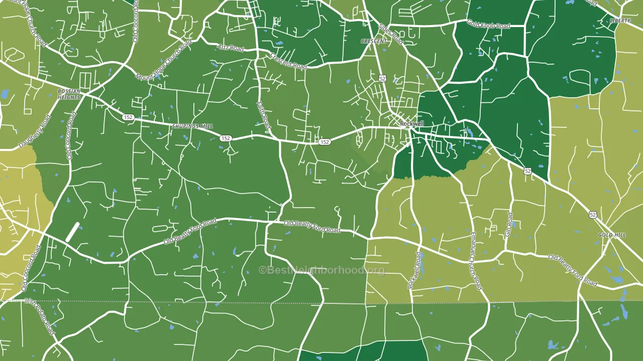 Rockwell, NC block-group voter-turnout map