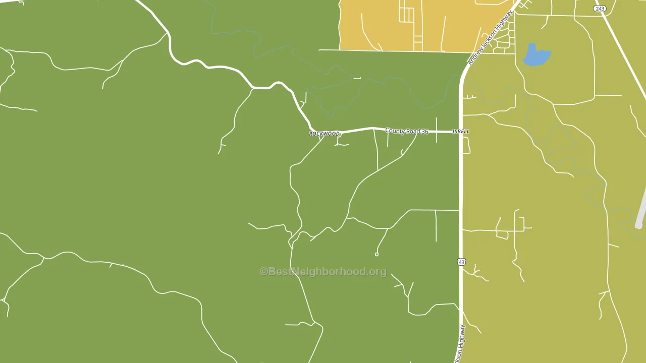 Rockwood, AL block-group voter-turnout map