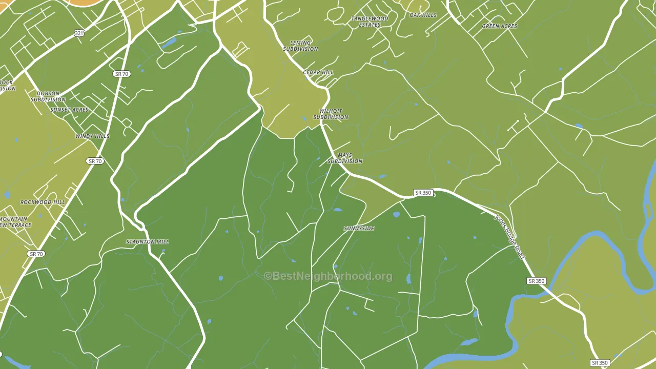 Rockwood Hill, TN block-group voter-turnout map