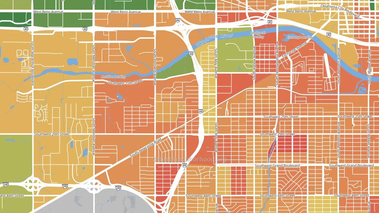 Rockwood, Oklahoma City, OK block-group voter-turnout map