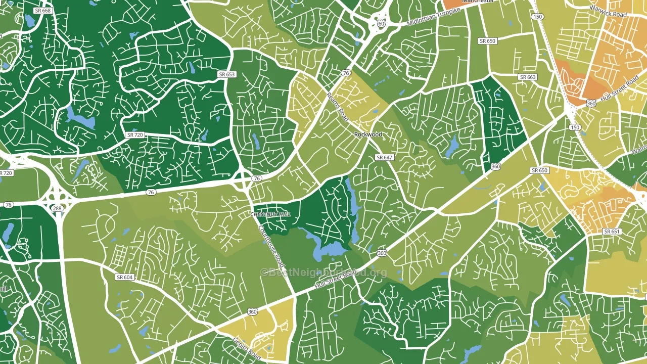 Rockwood, VA block-group voter-turnout map