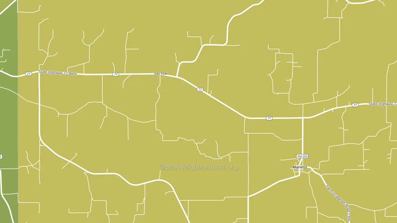 Rocky Branch, TX block-group voter-turnout map
