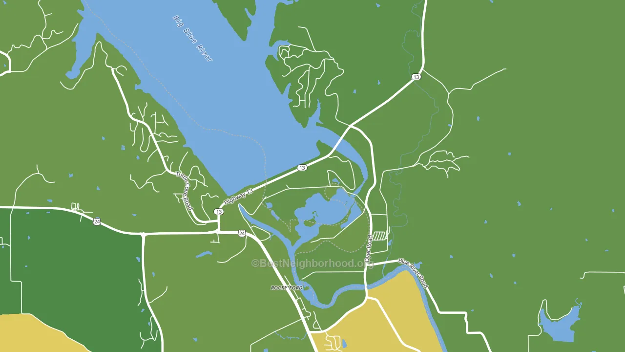Rocky Ford, KS block-group voter-turnout map