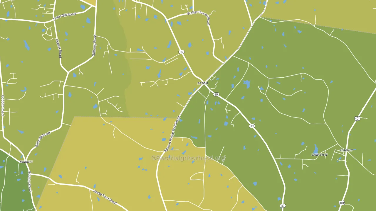 Rocky Ford, NC block-group voter-turnout map