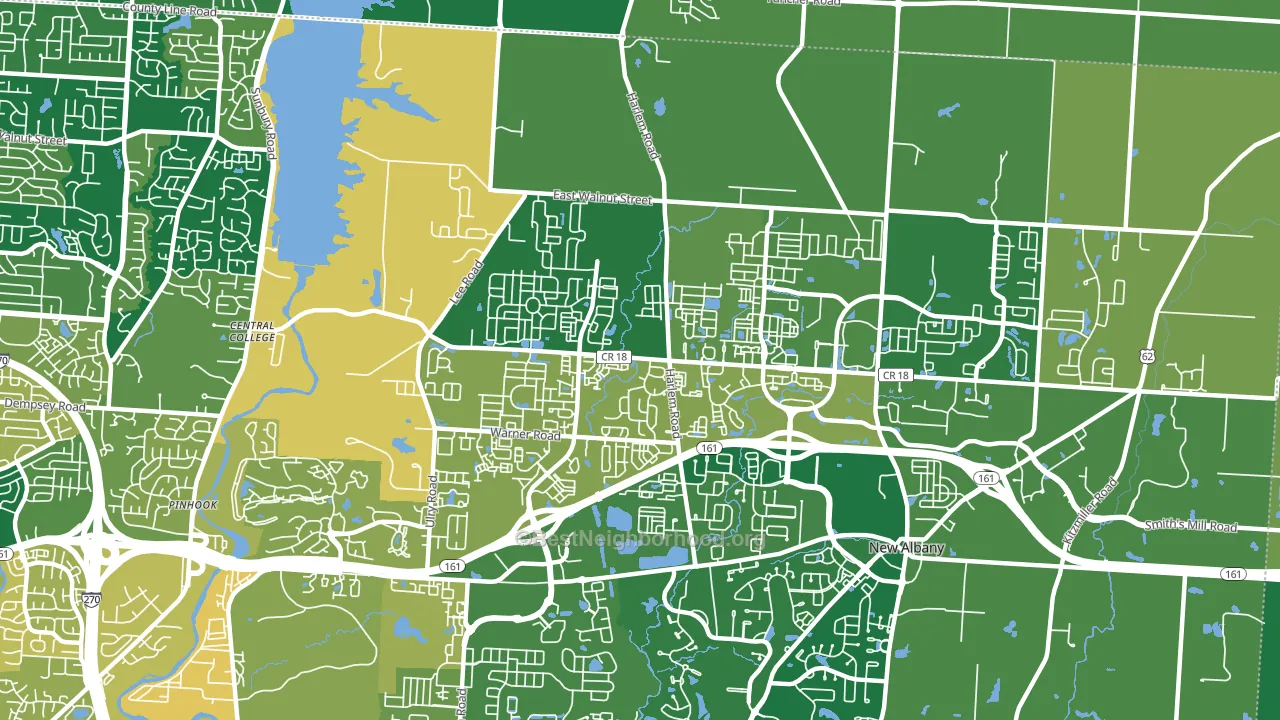 Rocky-Fork Blacklick Accord, Westerville, OH block-group voter-turnout map