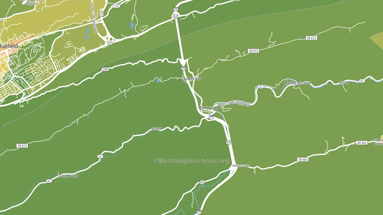 Rocky Gap, VA block-group voter-turnout map