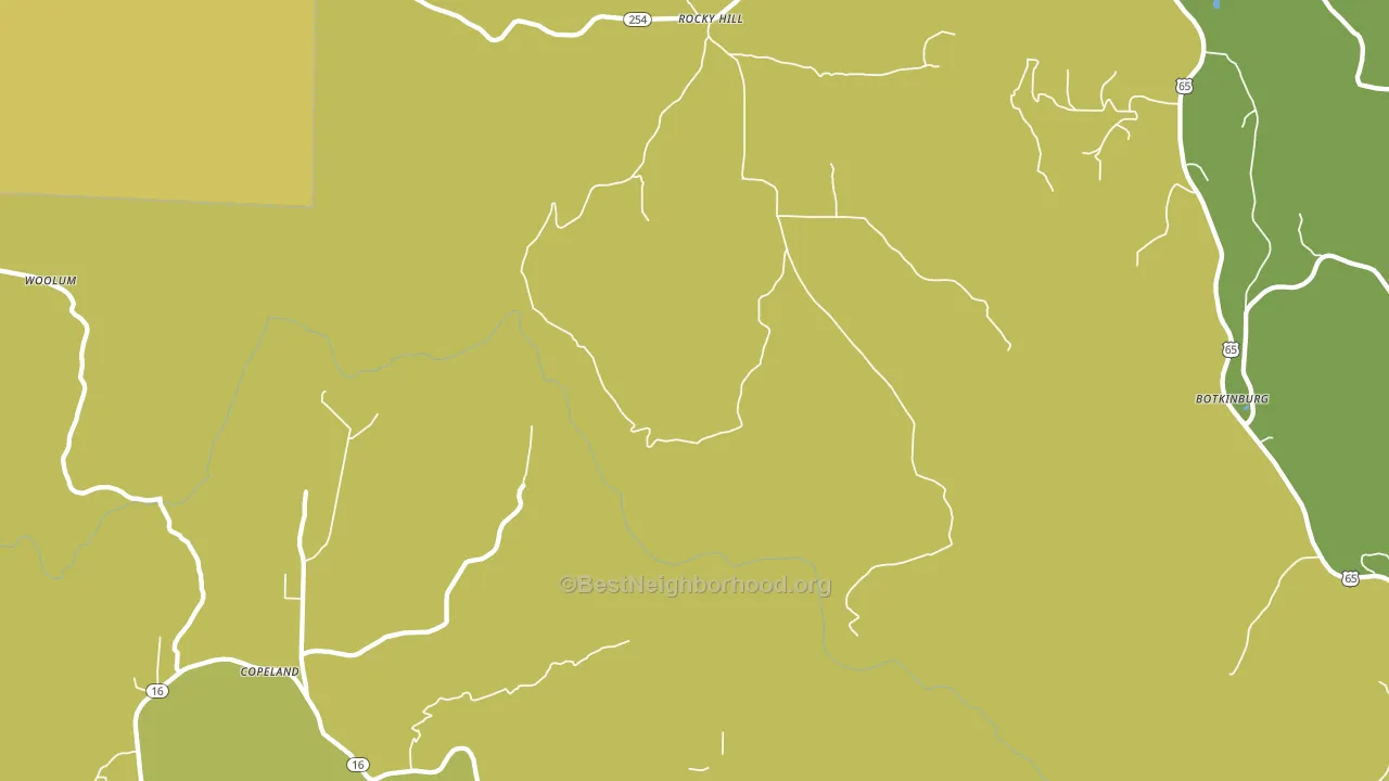 Rocky Hill, AR block-group voter-turnout map