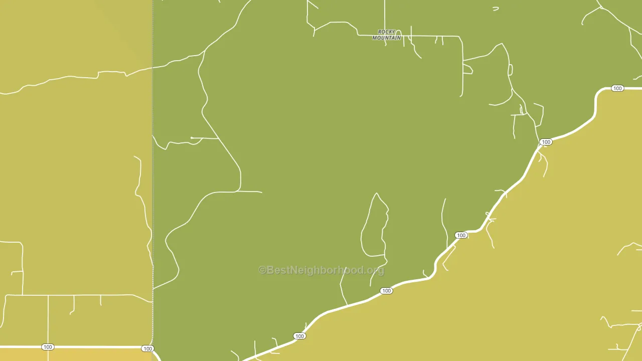 Rocky Mountain, OK block-group voter-turnout map
