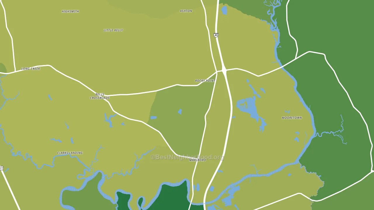 Rocky Point, NC block-group voter-turnout map