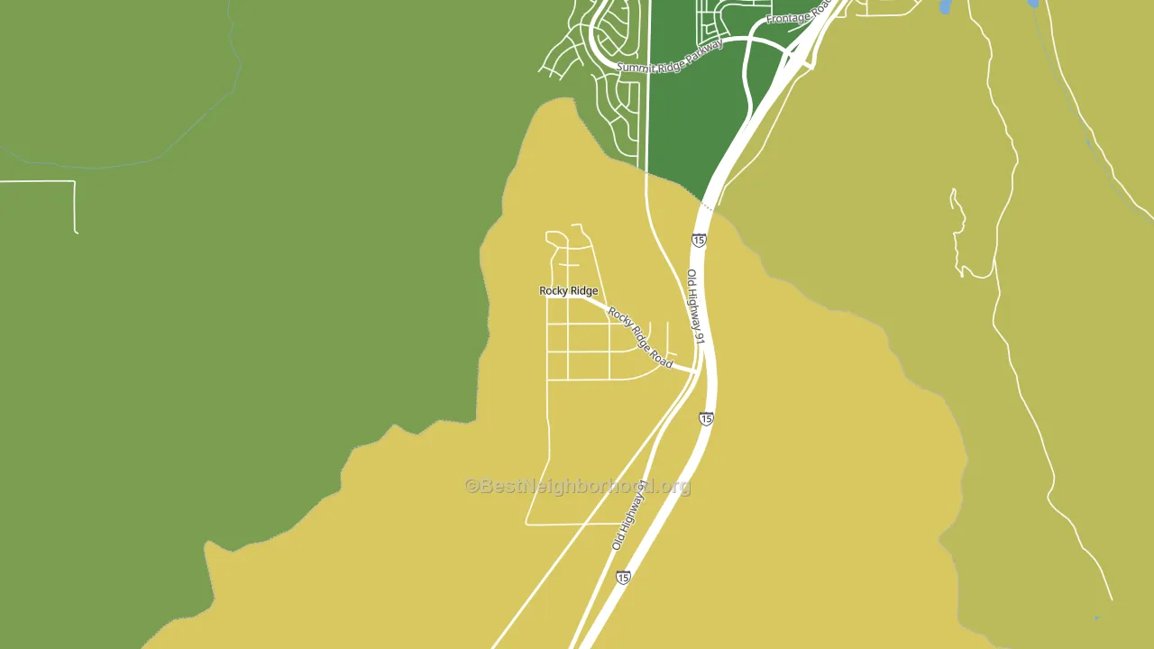 Rocky Ridge, UT block-group voter-turnout map