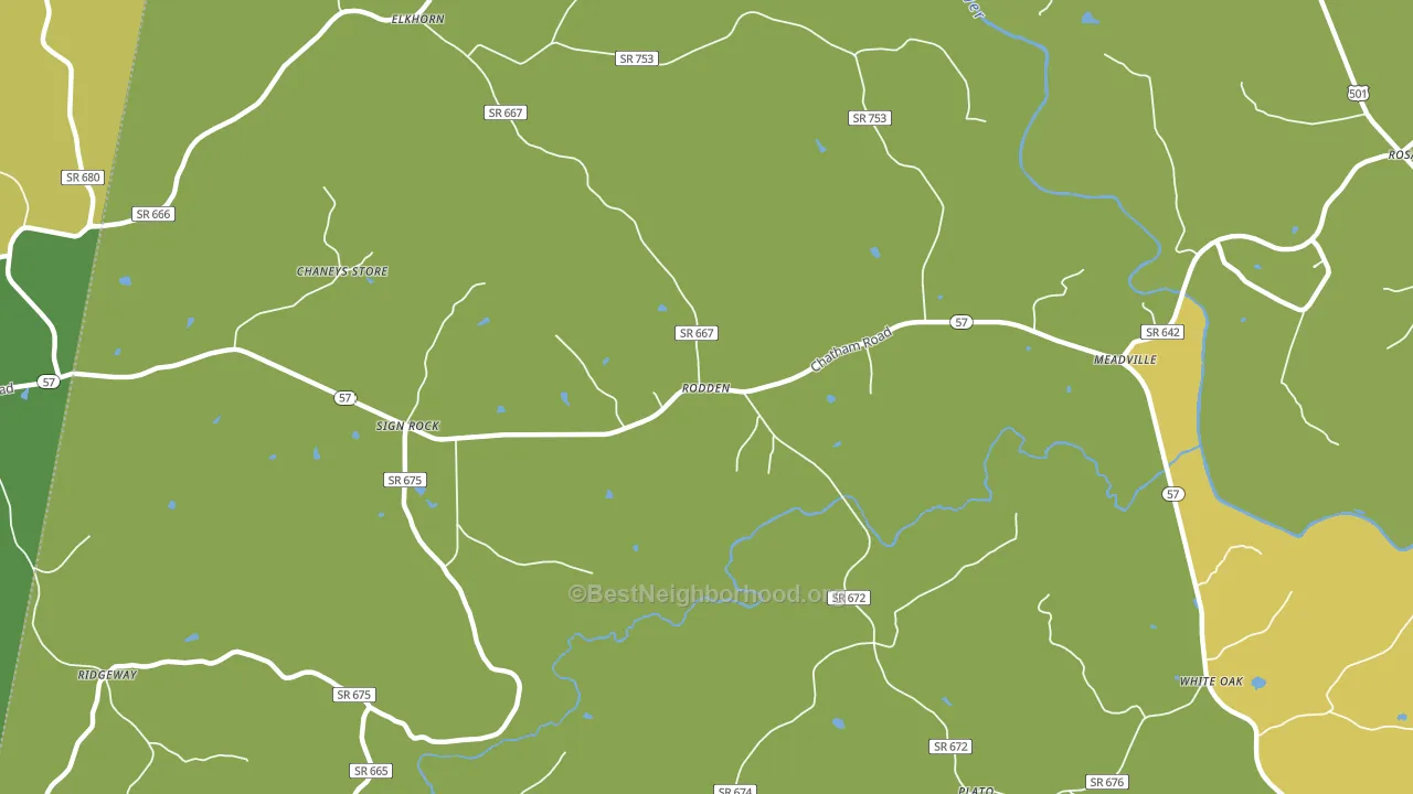 Rodden, VA block-group voter-turnout map