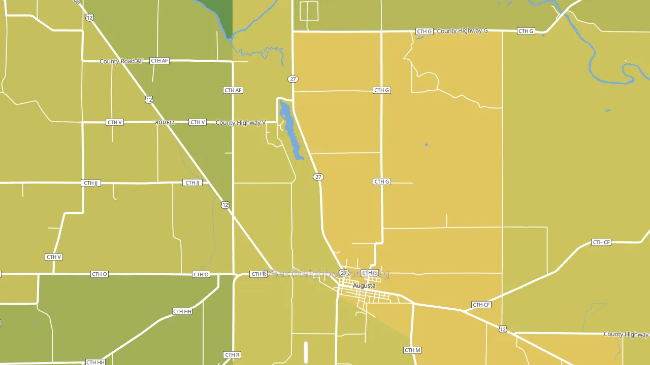 Rodell, WI block-group voter-turnout map