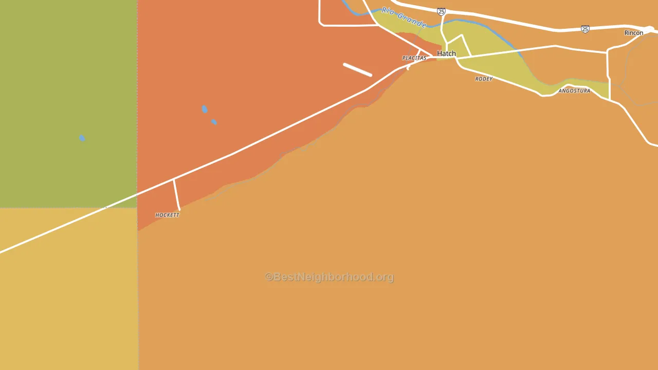 Rodey, NM block-group voter-turnout map