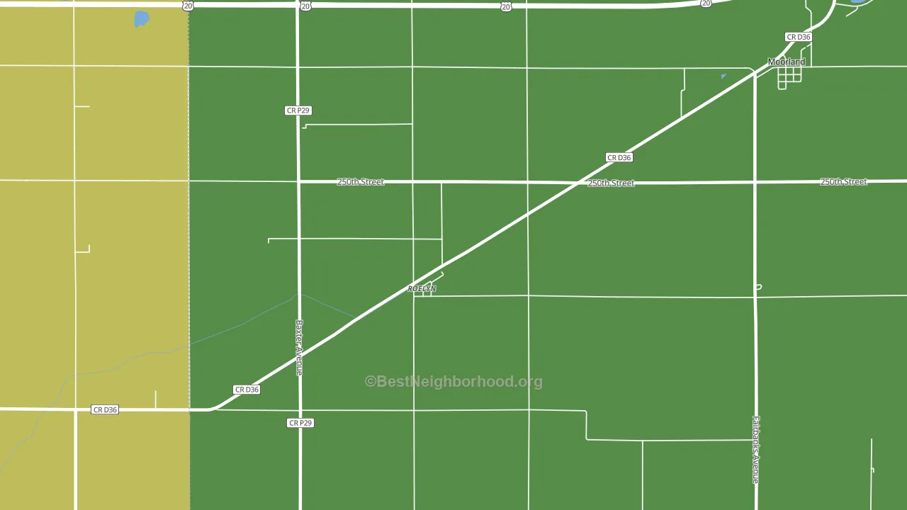 Roelyn, IA block-group voter-turnout map