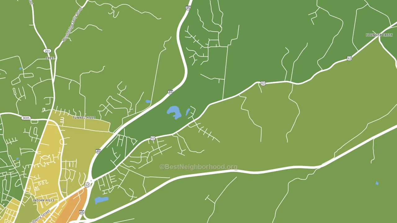 Rogersville, KY block-group voter-turnout map