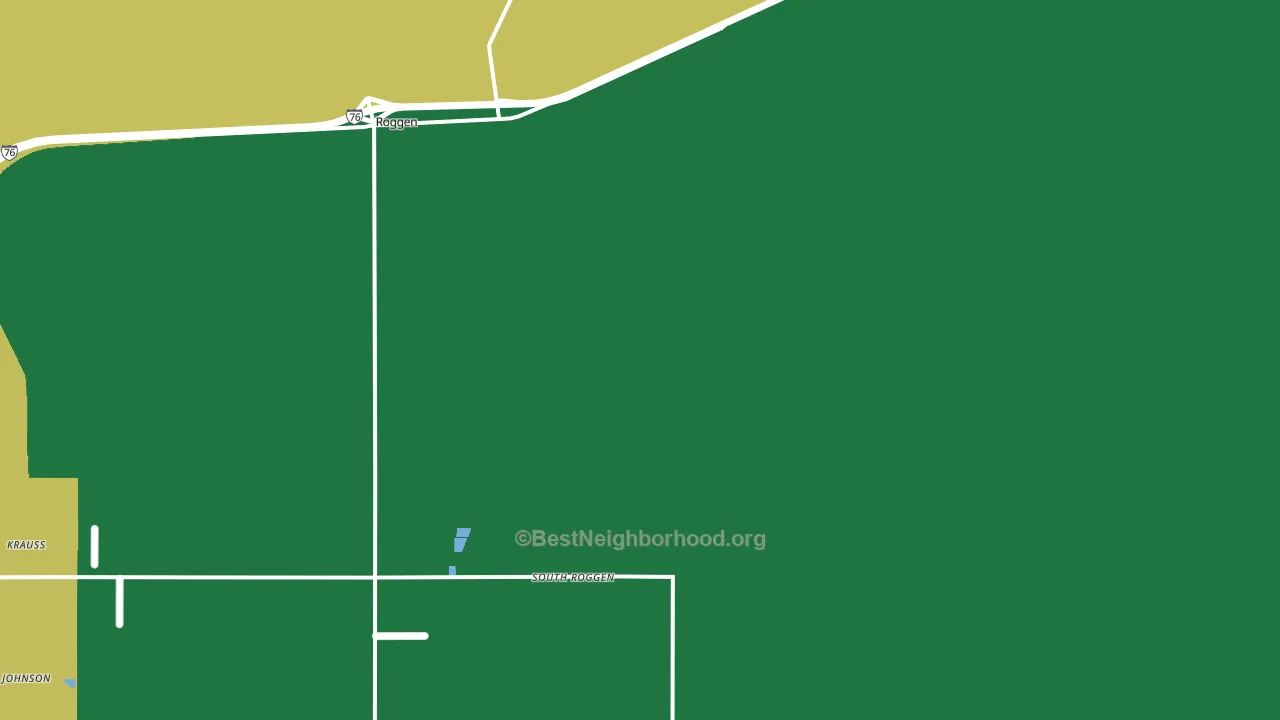 Roggen, CO block-group voter-turnout map