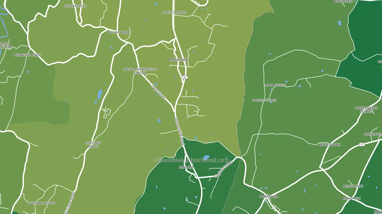 Rohrersville, MD block-group voter-turnout map
