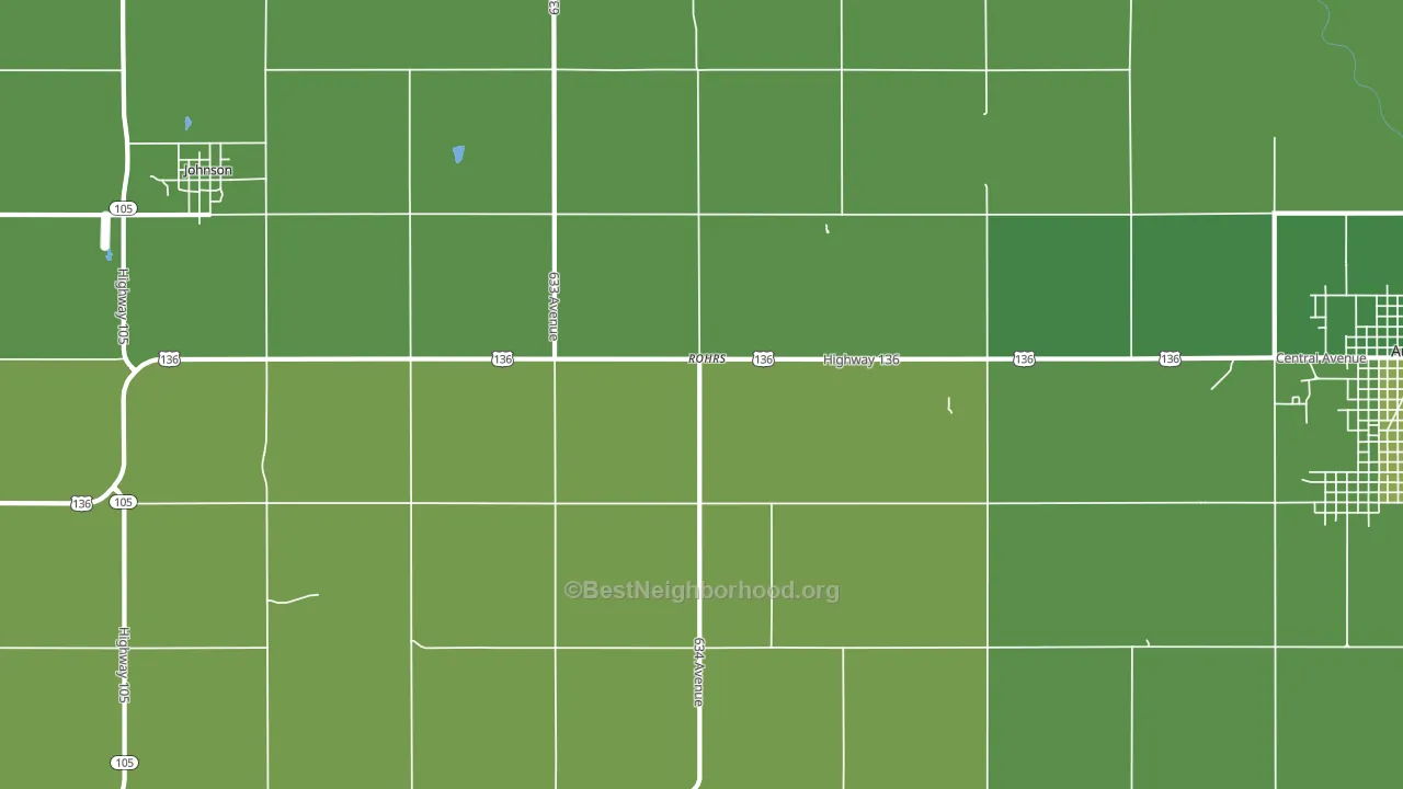 Rohrs, NE block-group voter-turnout map